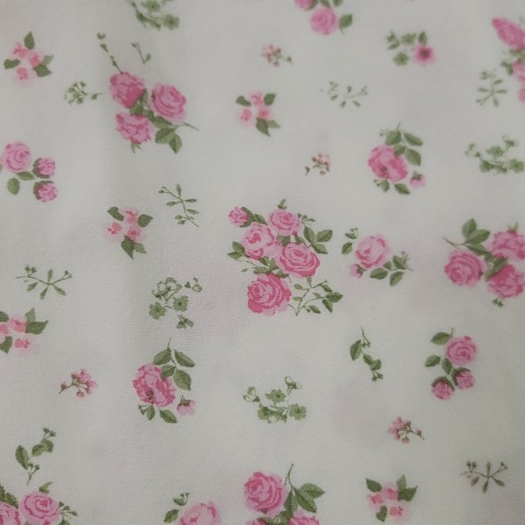 Babydoll Milkmaid Dress Size XS Coquette Dainty Floral Cottagecore Side Slit - Picture 10 of 12